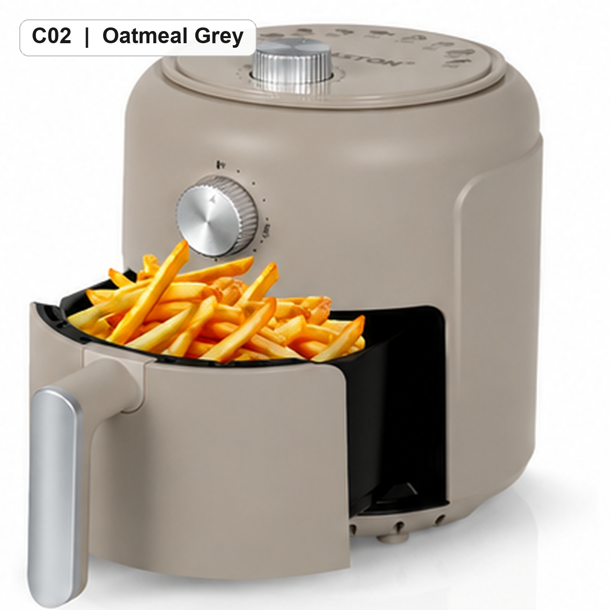 MIRASTON 2.8QT Compact Air Fryer with Manual Controls and Pull-Out Basket, Retro Countertop Design, Easy-to-Use Kitchen Air Fryer, 9 Colors Available
