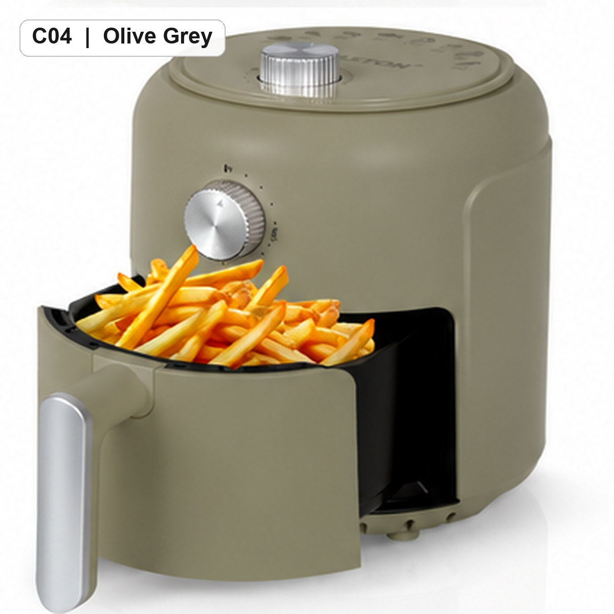 MIRASTON 2.8QT Compact Air Fryer with Manual Controls and Pull-Out Basket, Retro Countertop Design, Easy-to-Use Kitchen Air Fryer, 9 Colors Available