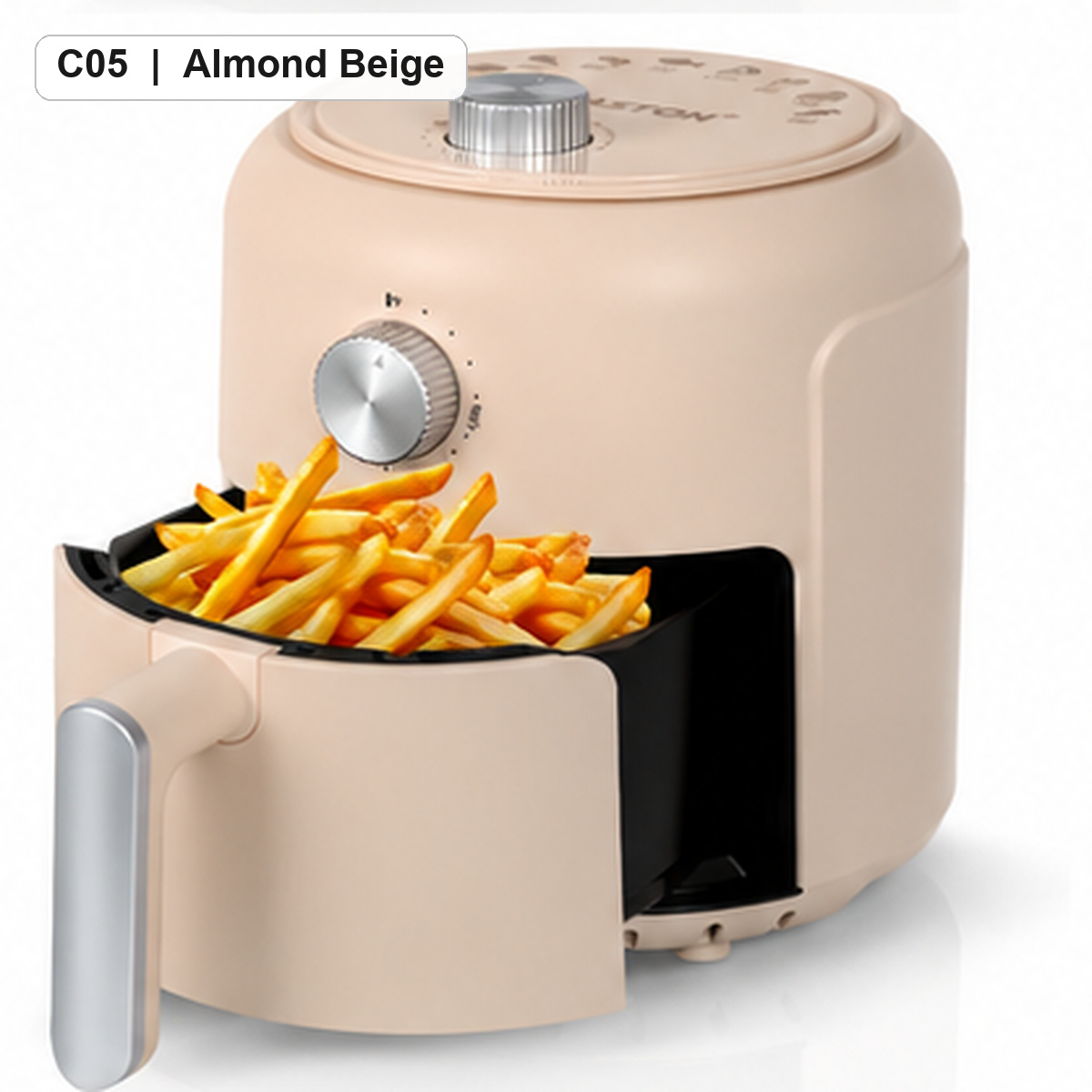 MIRASTON 2.8QT Compact Air Fryer with Manual Controls and Pull-Out Basket, Retro Countertop Design, Easy-to-Use Kitchen Air Fryer, 9 Colors Available
