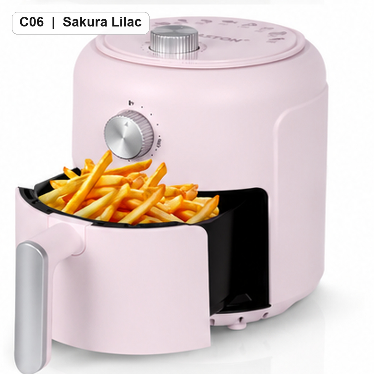 MIRASTON 2.8QT Compact Air Fryer with Manual Controls and Pull-Out Basket, Retro Countertop Design, Easy-to-Use Kitchen Air Fryer, 9 Colors Available