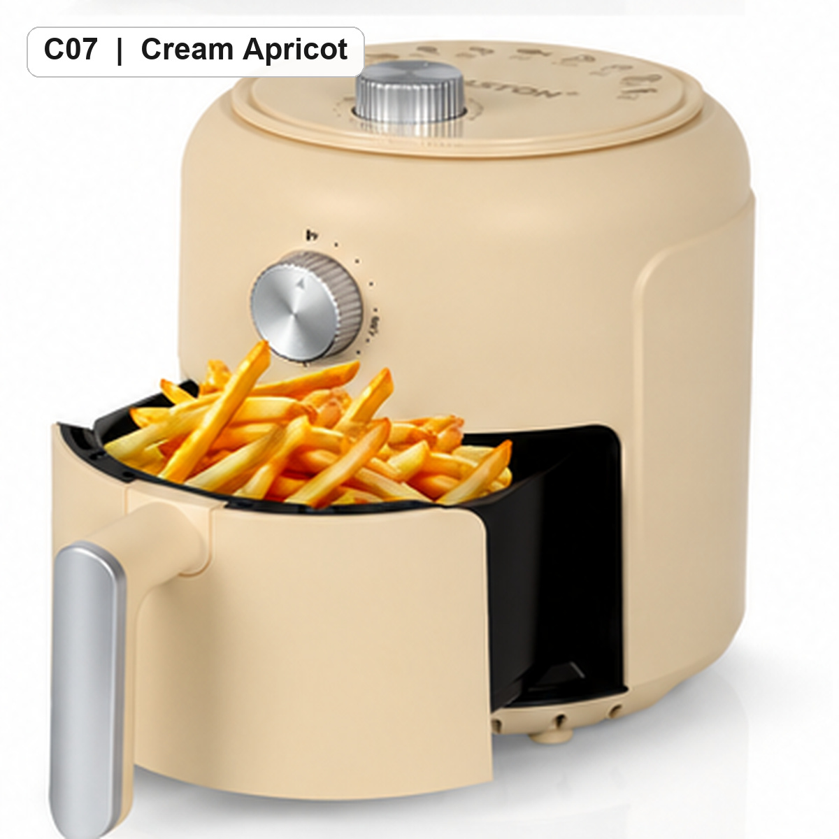 MIRASTON 2.8QT Compact Air Fryer with Manual Controls and Pull-Out Basket, Retro Countertop Design, Easy-to-Use Kitchen Air Fryer, 9 Colors Available