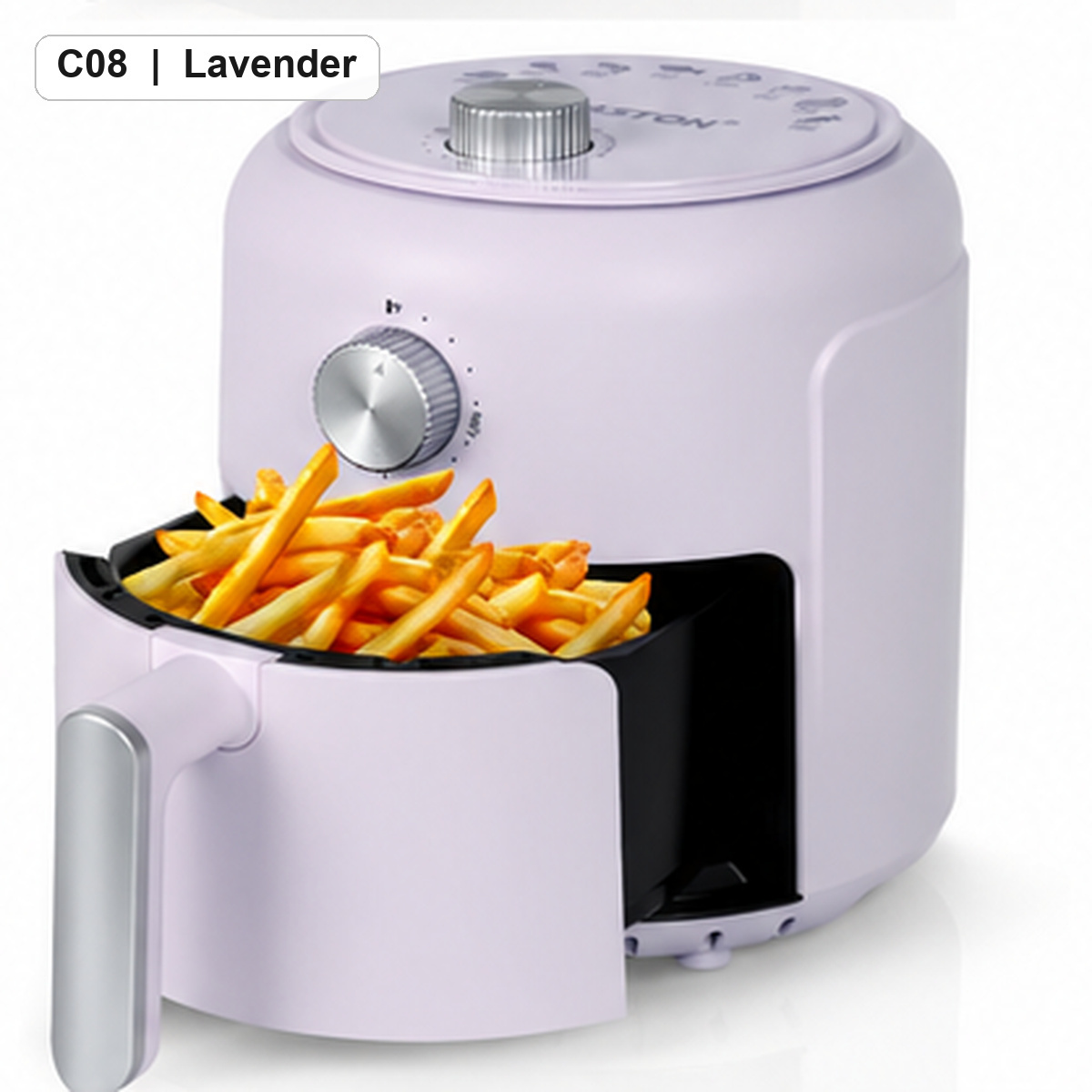 MIRASTON 2.8QT Compact Air Fryer with Manual Controls and Pull-Out Basket, Retro Countertop Design, Easy-to-Use Kitchen Air Fryer, 9 Colors Available