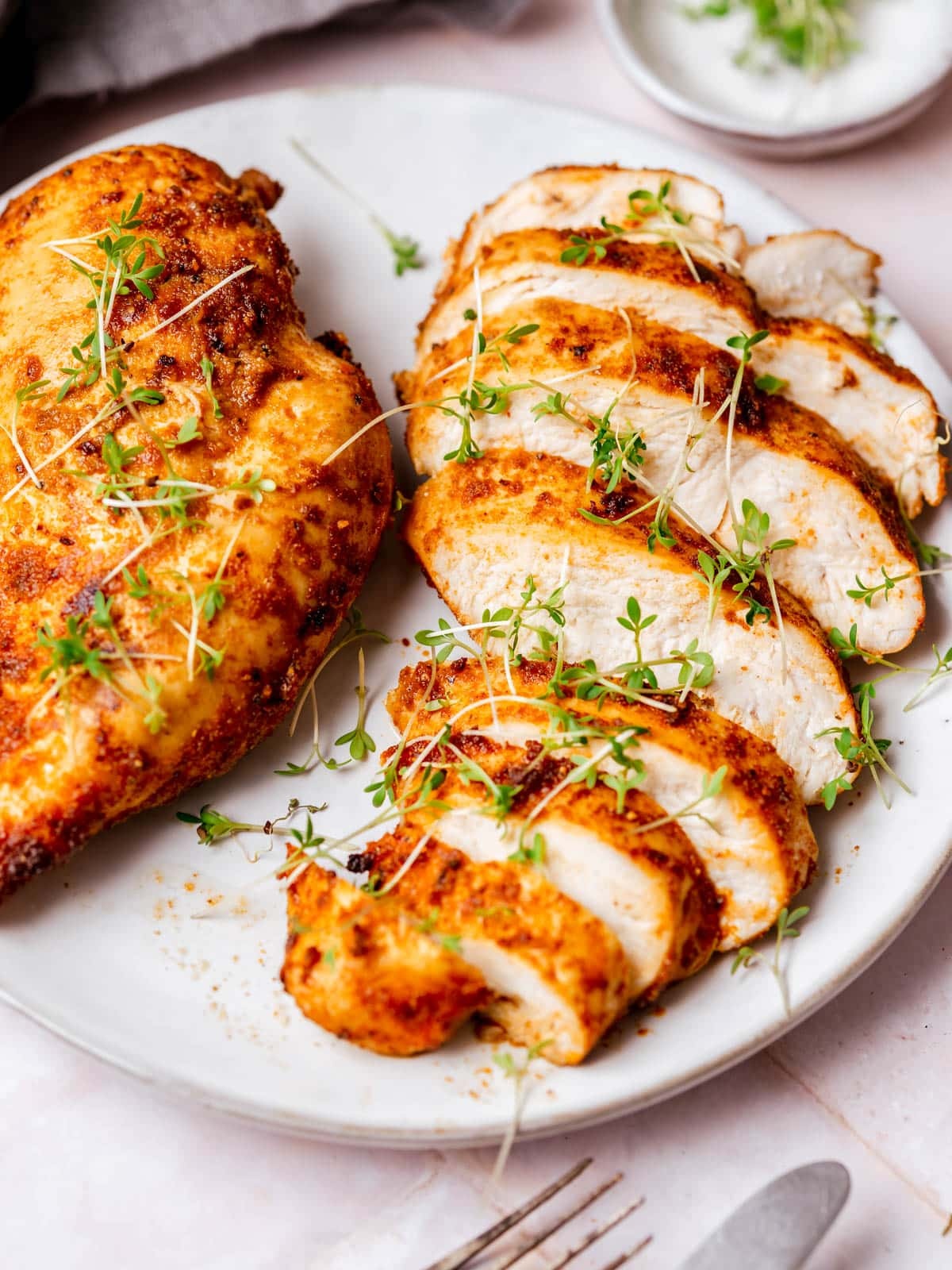 Juicy Air Fryer Chicken Breast (LOW CARB • NO DRY MEAT!)