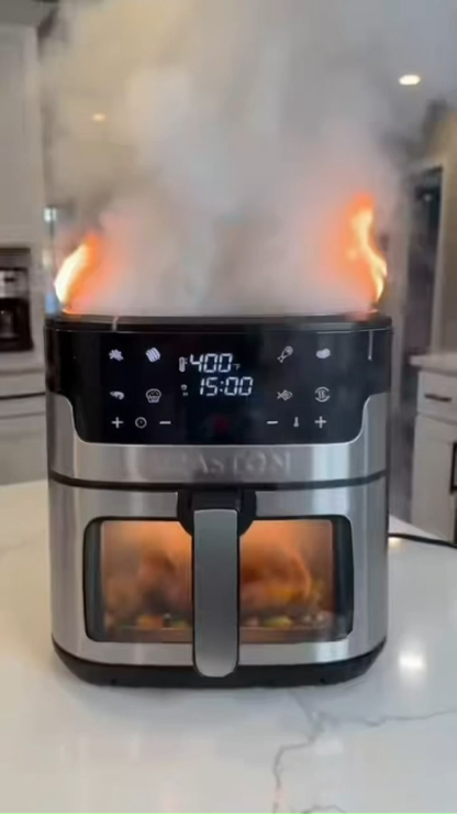 MIRASTON 8.5QT Air Fryer, Family Size Digital Air Fryers, Nonstick Square Basket, Smart Touchscreen with 8-Preset, Air Frying, Reheat Leftovers, Party Food, Fast Cooking, Dishwasher-Safe, for Kitchen