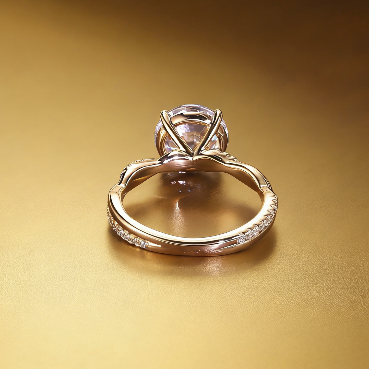 Bold&Chice 0.8-8CT Twisted Setting Moissanite Ring, Multi-Cut S925 Silver Lab Created Diamond Ring for Women