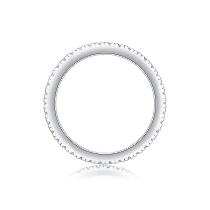 Bold&Chice Full Pave Multi-Row Moissanite Ring, Lab Grown Diamond Alternative, Bold Statement Band,Unisex Perfect Anniversary & Birthday Gift