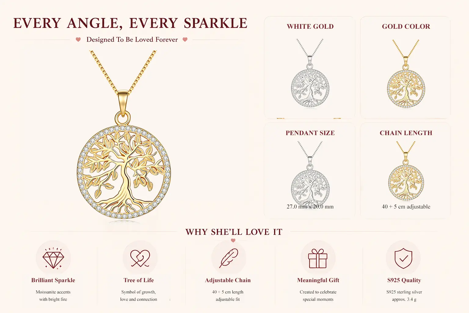 Tree of Life Moissanite Necklace – A Meaningful Gift To Celebrate Her Own Light
