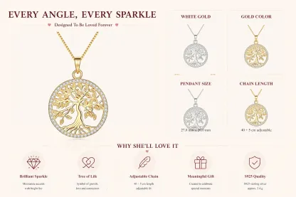 Tree of Life Moissanite Necklace – A Meaningful Gift To Celebrate Her Own Light
