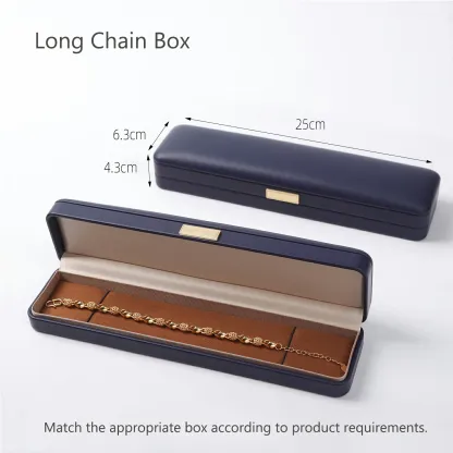 Bold&Chic Premium PU Leather Jewelry Box, Gift Storage Case for Pendants, Bracelets, Rings, Business Jewelry Organizer (Jewelry Not Included), Free Gift Included