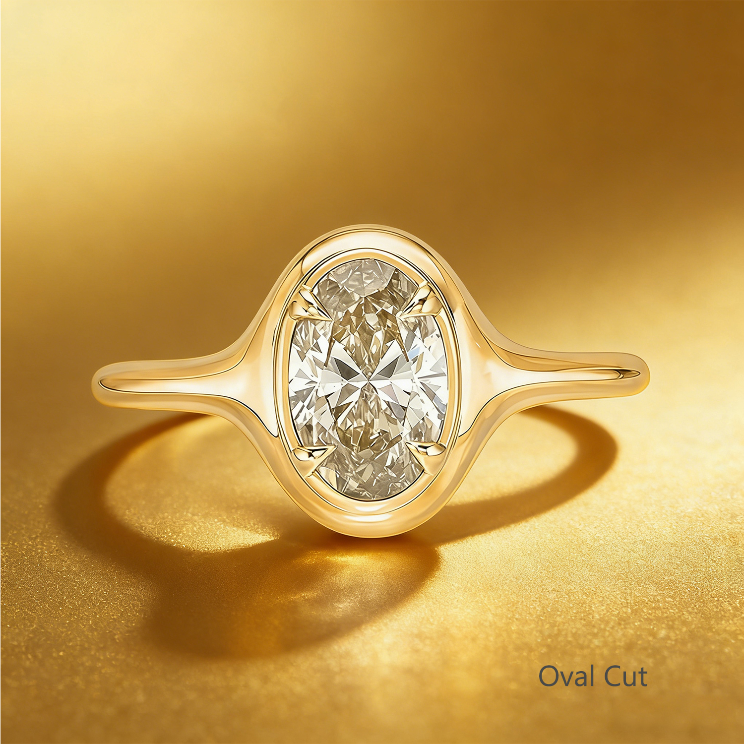 Bold&Chice 1-3CT East-West Setting Moissanite Ring, S925 Silver Lab Created Diamond, Sleek Multi-Cut Statement Ring for Her