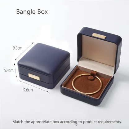 Bold&Chic Premium PU Leather Jewelry Box, Gift Storage Case for Pendants, Bracelets, Rings, Business Jewelry Organizer (Jewelry Not Included), Free Gift Included