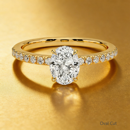 Bold&Chice 0.8-10CT Luxury Pave Moissanite Ring, S925 Silver Lab Created Diamond, Elegant Multi-Cut Statement Ring for Her