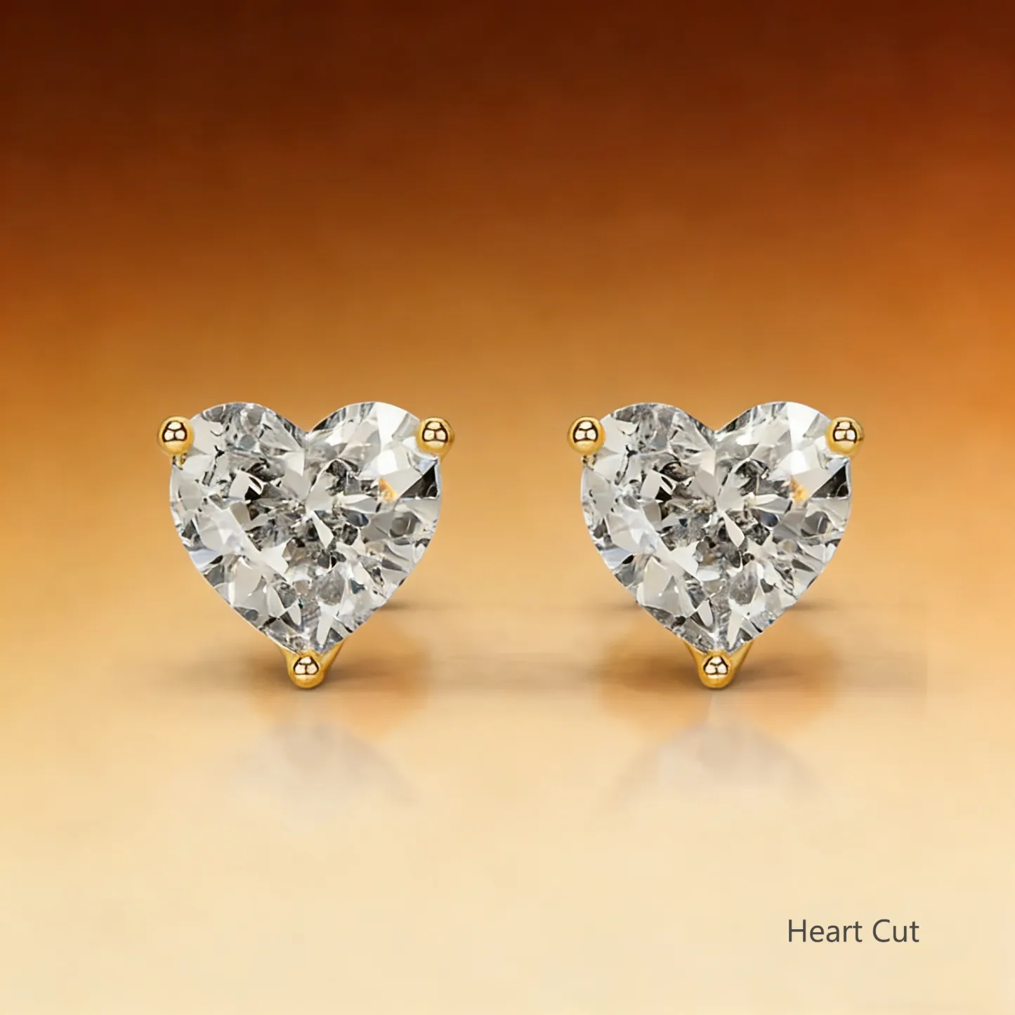 Bold&Chice 2CT Timeless Tulip Collet Moissanite Stud Earrings, 18K Gold Plated S925 Silver Lab Created Diamond, Elegant Floral Statement Earrings for Her