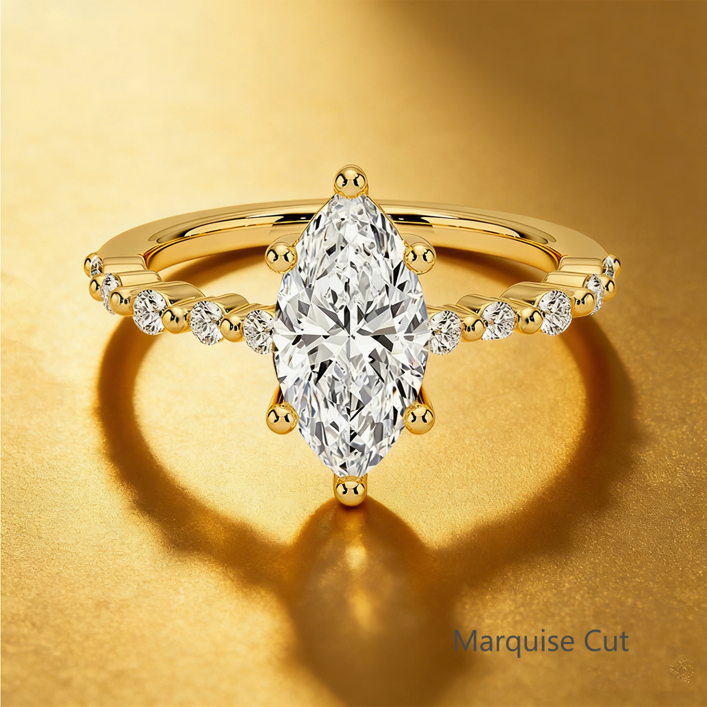 Bold&Chice 0.8-10CT Floating-Shared Prong Moissanite Ring, S925 Silver Lab Created Diamond, Sleek Multi-Cut Statement Ring for Her