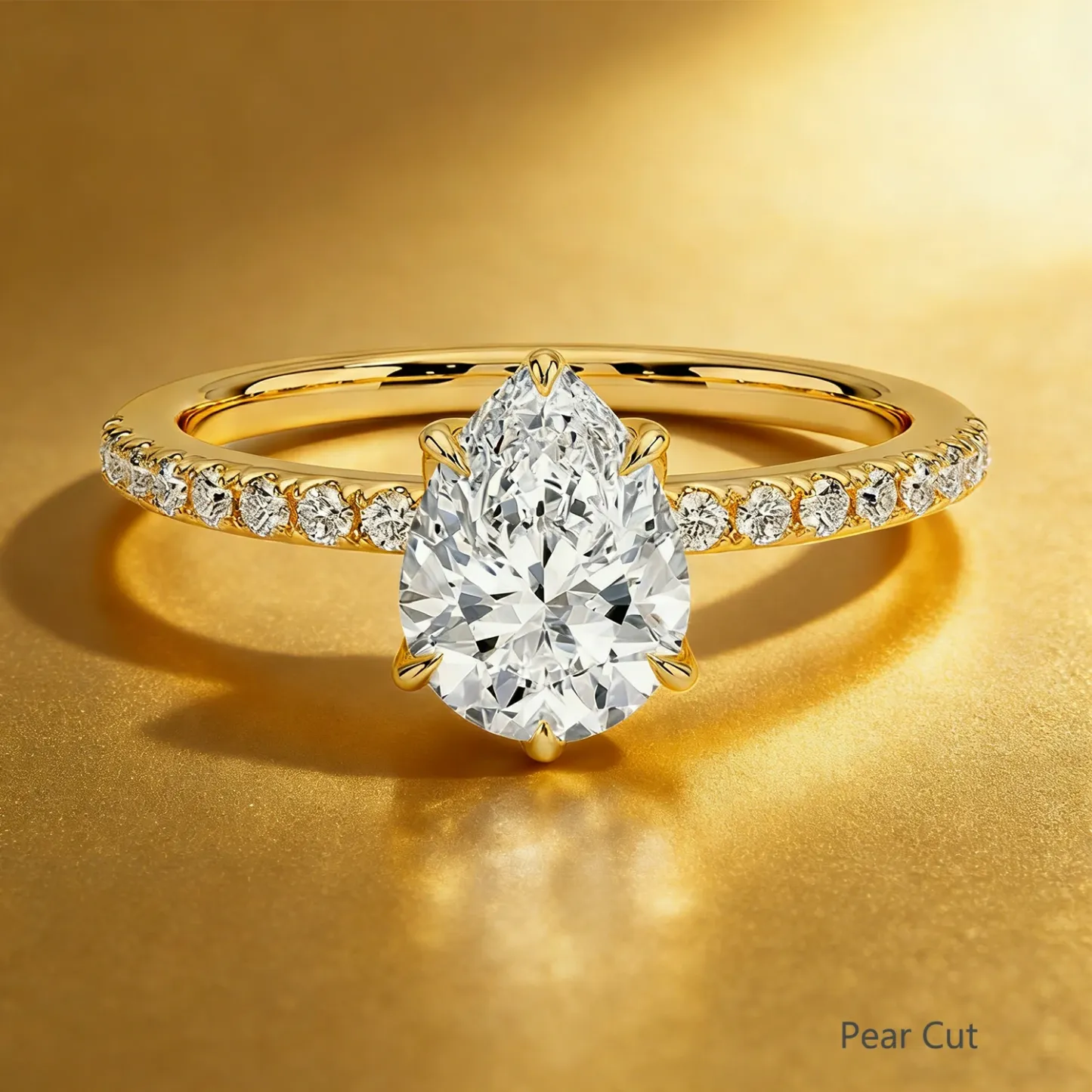 Bold&Chice 0.8-10CT Luxury Pave Moissanite Ring, 18K Gold Plated  S925 Silver Lab Created Diamond, Elegant Multi-Cut Statement Ring for Her