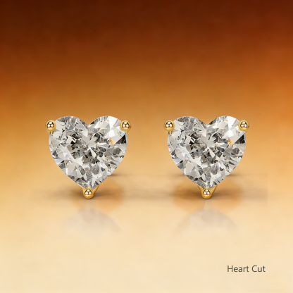 Bold&Chice 2CT Timeless Tulip Collet Moissanite Stud Earrings, S925 Silver Lab Created Diamond, Elegant Floral Statement Earrings for Her