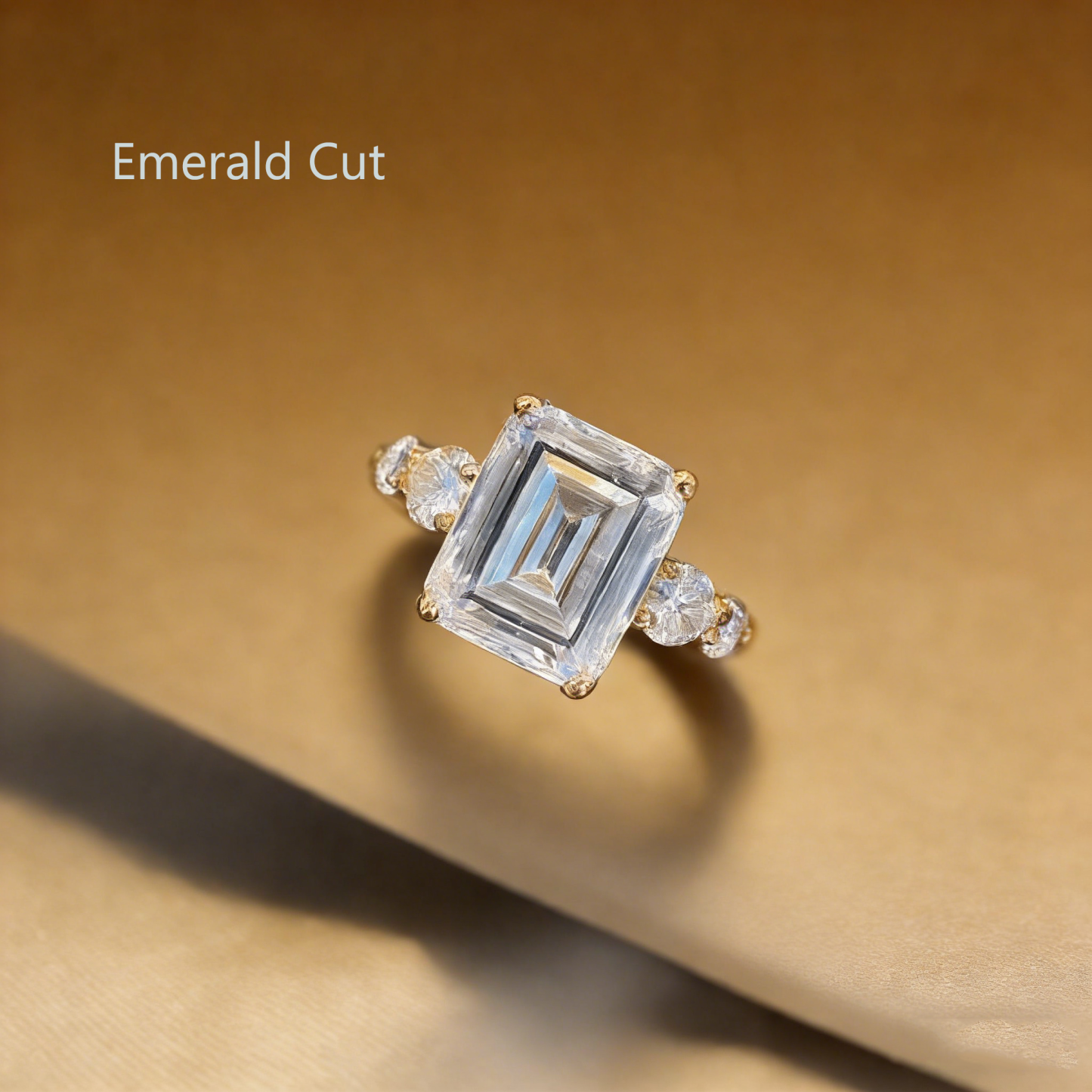 Bold&Chice 0.8-10CT Luxury Five-Stone Moissanite Ring, S925 Silver Lab Created Diamond, Elegant Multi-Cut Statement Ring for Her