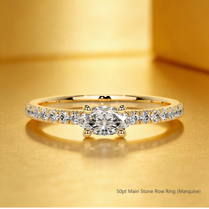 Bold&Chice 0.5-1CT Eternity Band Moissanite Ring, 18K Gold Plated S925 Silver Lab Created Diamond, Timeless Multi-Style Statement Ring for Her