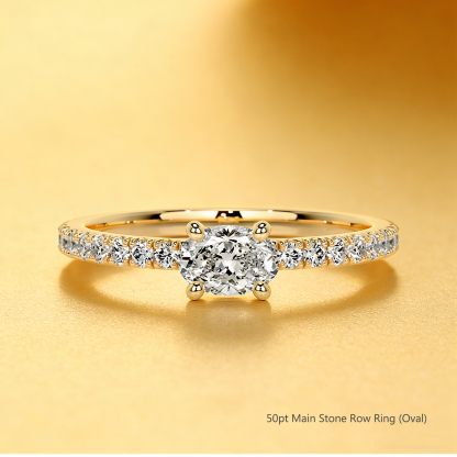 Bold&Chice 0.5-1CT Eternity Band Moissanite Ring, 18K Gold Plated S925 Silver Lab Created Diamond, Timeless Multi-Style Statement Ring for Her