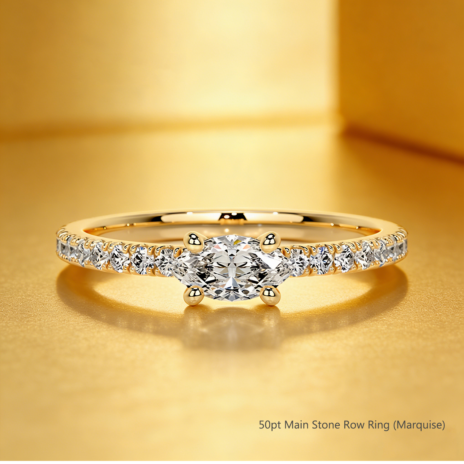 Bold&Chice 0.5-1CT Eternity Band Moissanite Ring, 18K Gold Plated S925 Silver Lab Created Diamond, Timeless Multi-Style Statement Ring for Her