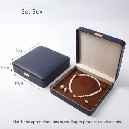 Bold&Chic Premium PU Leather Jewelry Box, Gift Storage Case for Pendants, Bracelets, Rings, Business Jewelry Organizer (Jewelry Not Included), Free Gift Included