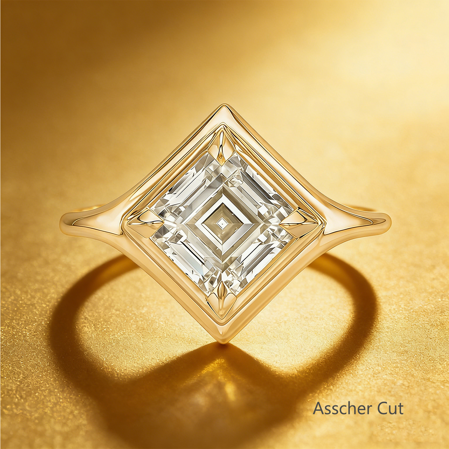 Bold&Chice 1-3CT East-West Setting Moissanite Ring, S925 Silver Lab Created Diamond, Sleek Multi-Cut Statement Ring for Her