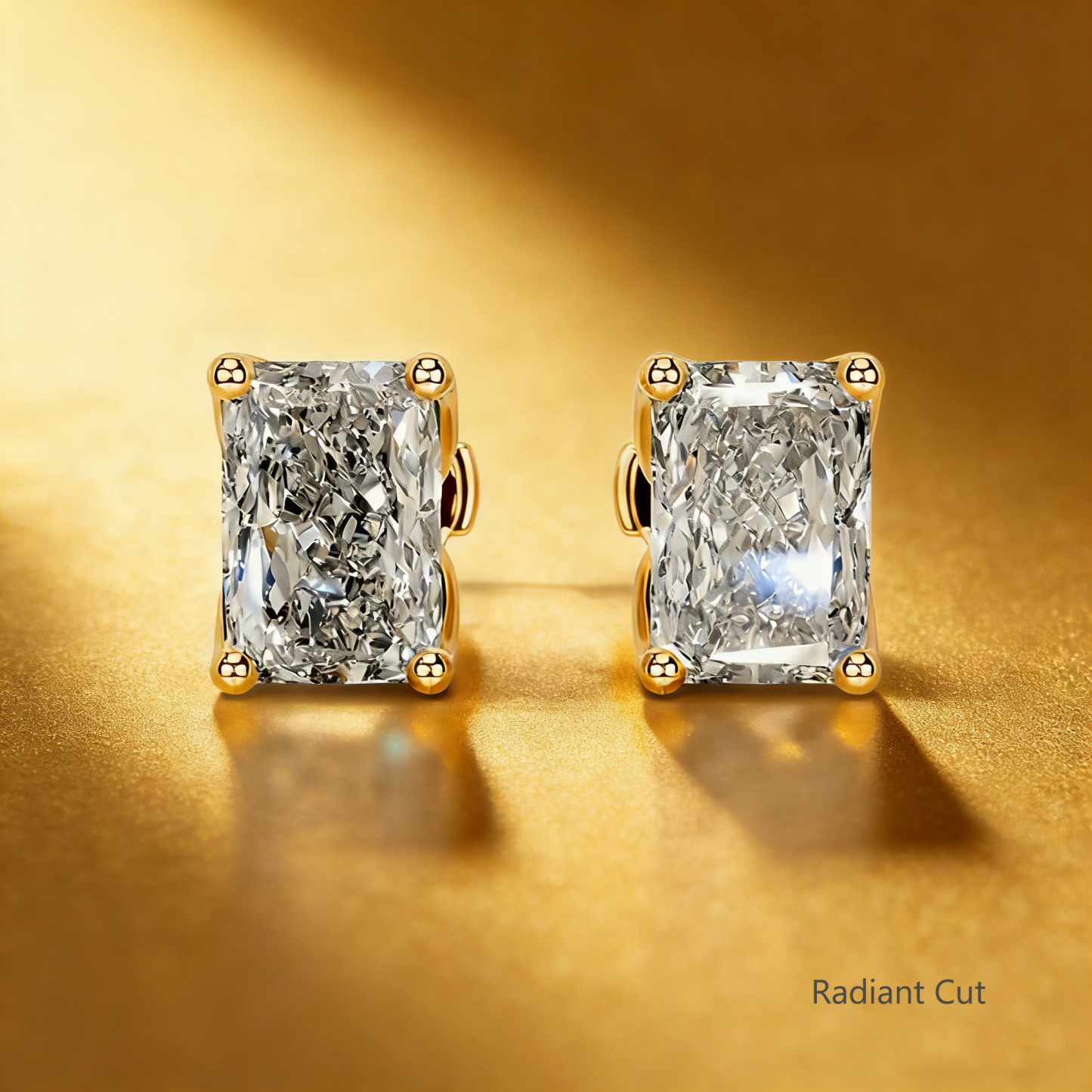 Bold&Chice 2CT Timeless Tulip Collet Moissanite Stud Earrings, S925 Silver Lab Created Diamond, Elegant Floral Statement Earrings for Her