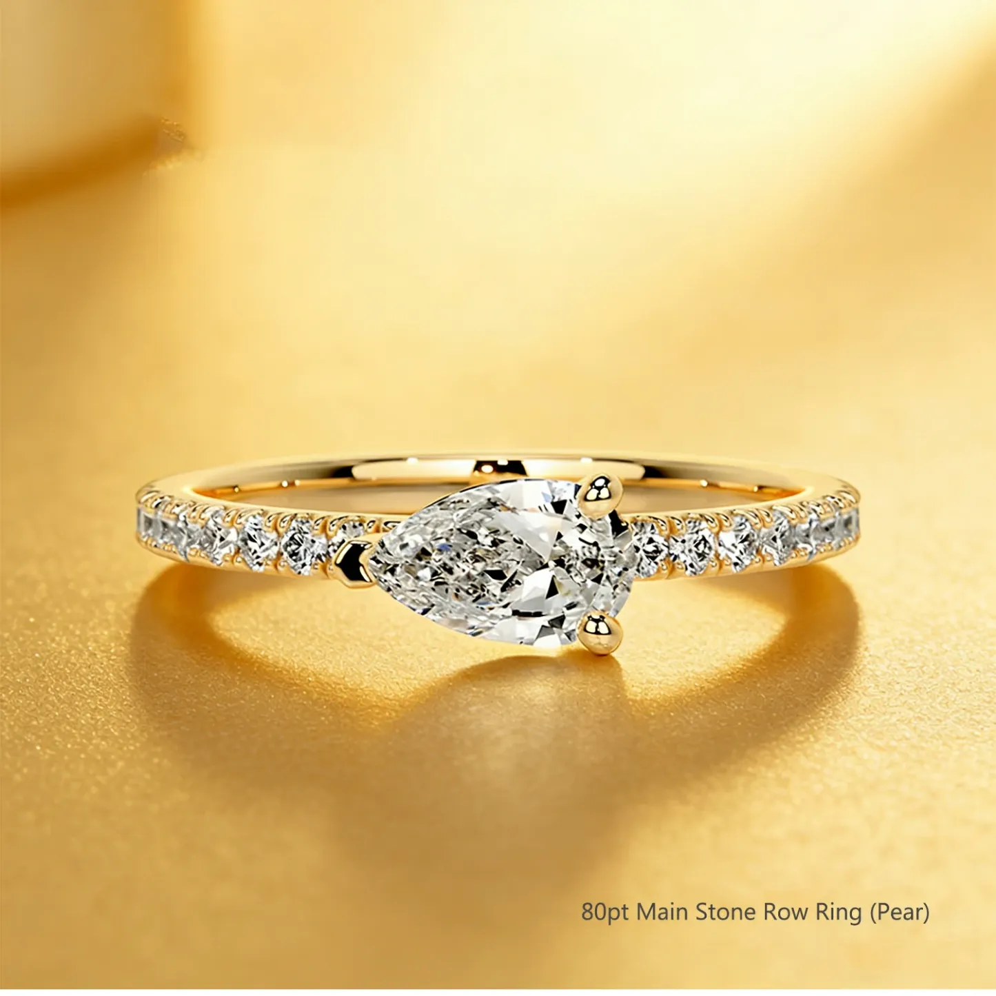 Bold&Chice 0.5-1CT Eternity Band Moissanite Ring, 18K Gold Plated S925 Silver Lab Created Diamond, Timeless Multi-Style Statement Ring for Her