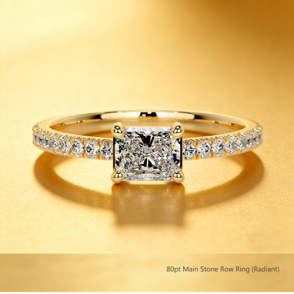 Bold&Chice 0.5-1CT Eternity Band Moissanite Ring, 18K Gold Plated S925 Silver Lab Created Diamond, Timeless Multi-Style Statement Ring for Her