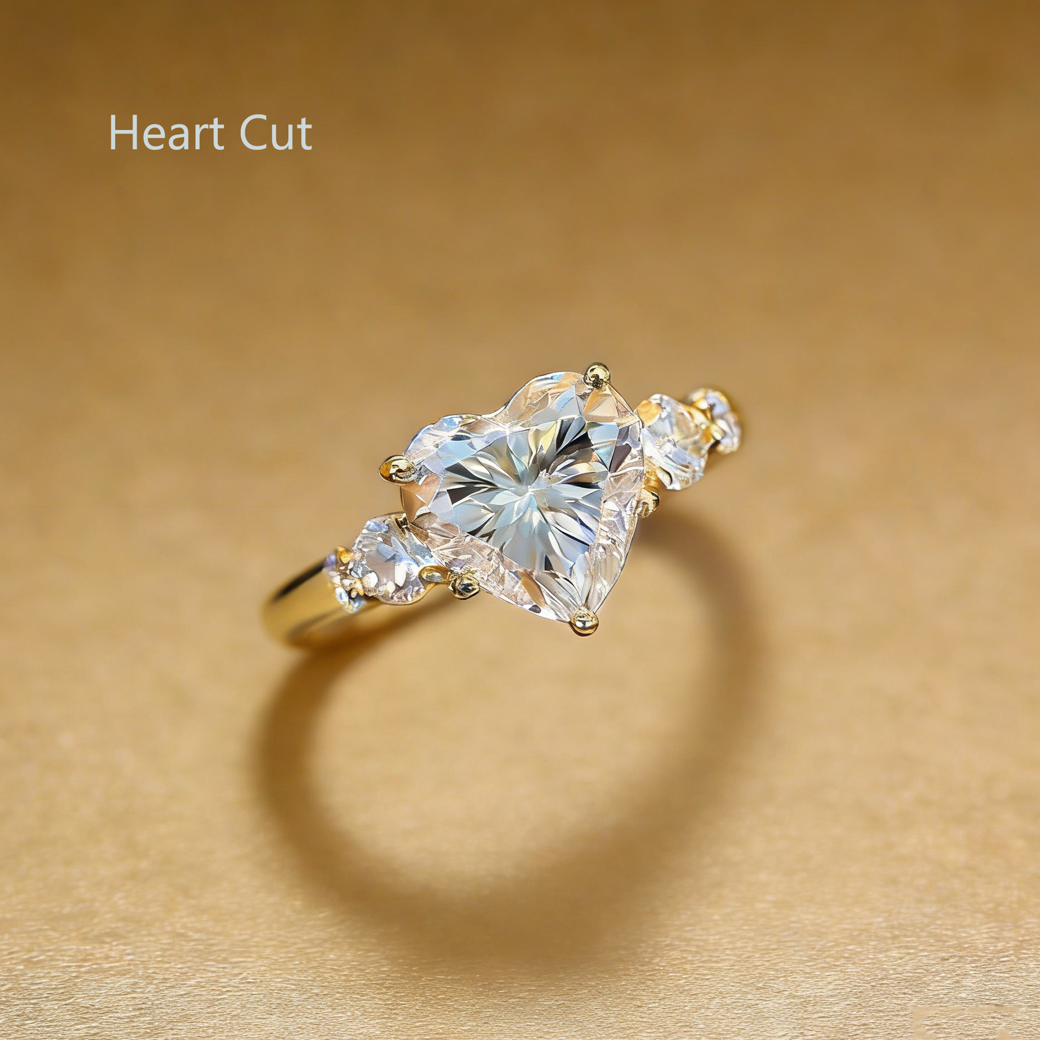 Bold&Chice 0.8-10CT Luxury Five-Stone Moissanite Ring, S925 Silver Lab Created Diamond, Elegant Multi-Cut Statement Ring for Her