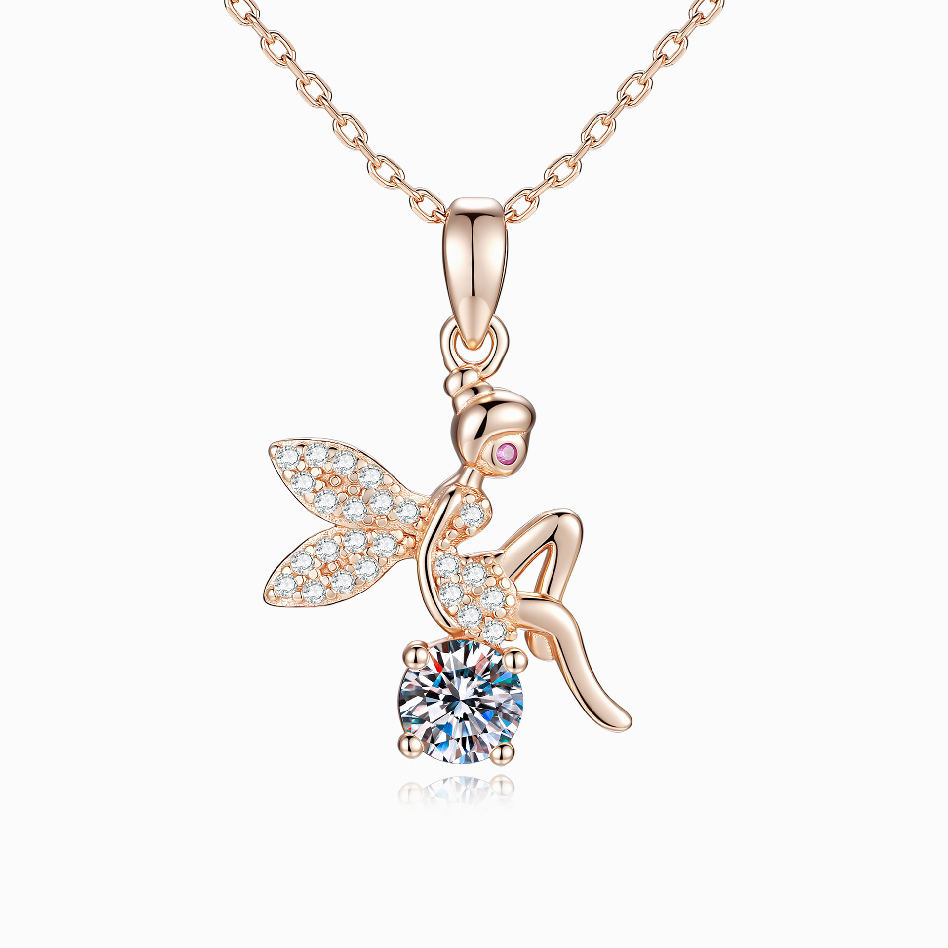 Angel Moissanite Necklace – A Sweet Gift For The One Who Makes Every Day Shine