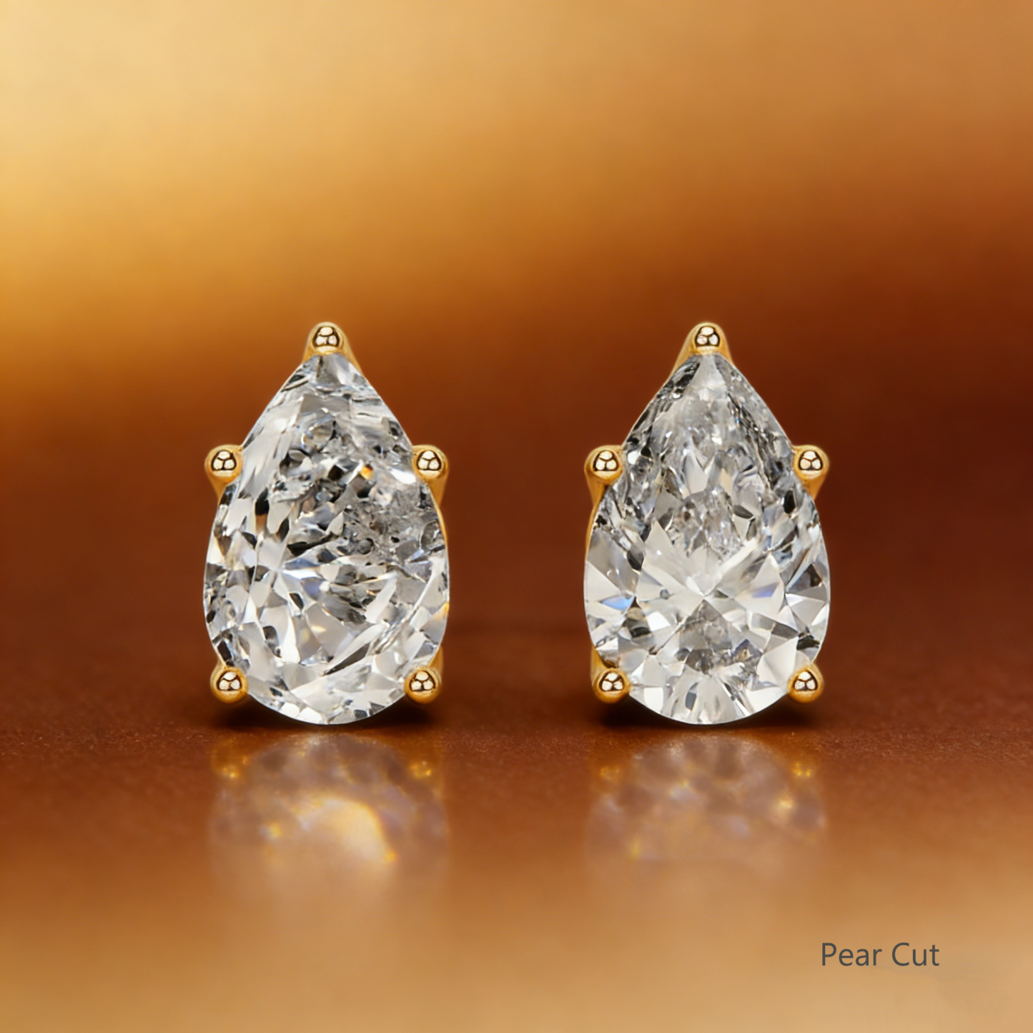 Bold&Chice 2CT Timeless Tulip Collet Moissanite Stud Earrings, S925 Silver Lab Created Diamond, Elegant Floral Statement Earrings for Her