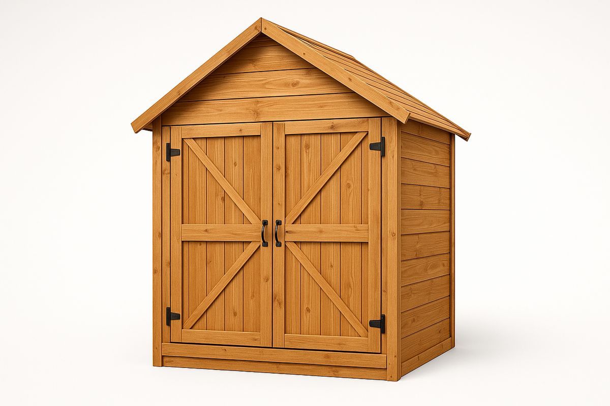 Outdoor Wooden Garden Shed Timber 180cm x 120cm x 210cm-Finerlifes