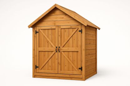 Outdoor Wooden Garden Shed Timber 180cm x 120cm x 210cm-Finerlifes