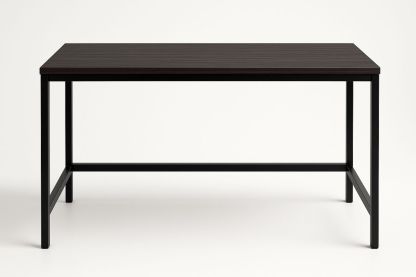 Rectangular MDF and Steel Desk Black 140cm x 70cm x 75cm-Sleekwaysy