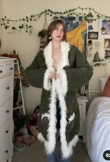 Callistari Bohemian Crochet Patterned Wool Woat