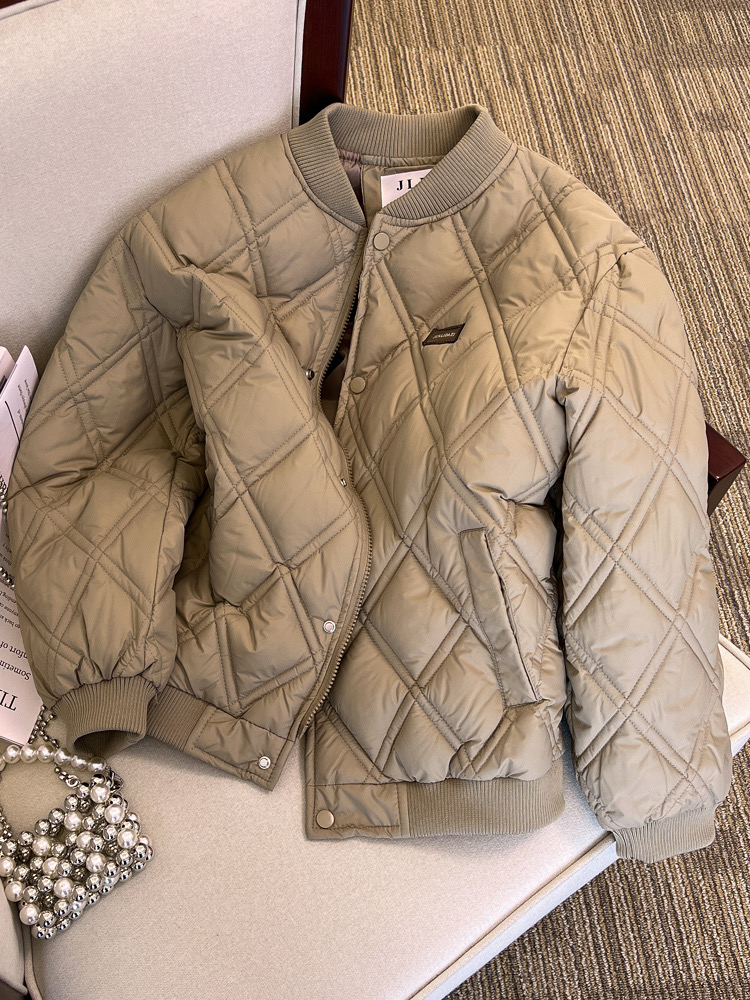 Designer down embroidered jacket