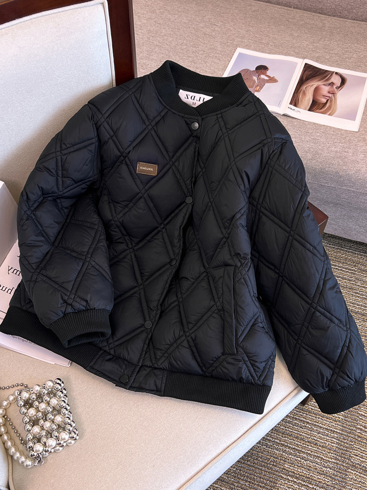 Designer down embroidered jacket