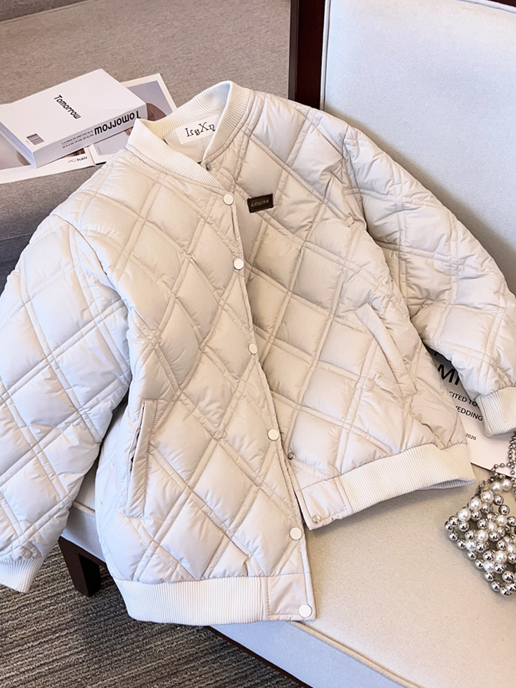 Designer down embroidered jacket