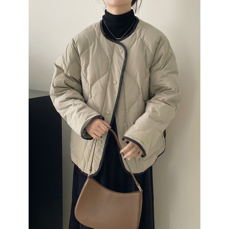 Designer down embroidered jacket