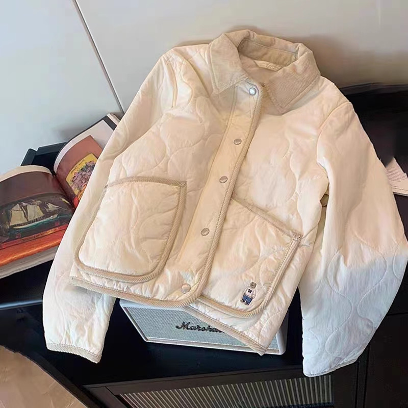 Designer down embroidered jacket