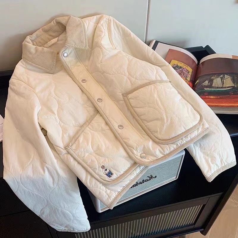 Designer down embroidered jacket