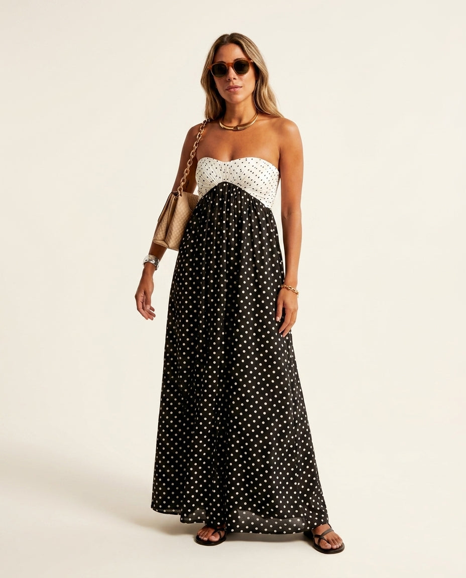 Black Velvet Resort Printed Maxi Dress Black Maxi Dress with Asymmetric silhouette and Textured texture, clean studio product view for Resort Wear, Evening in Amalfi, Euro Chic Premium by Massicos