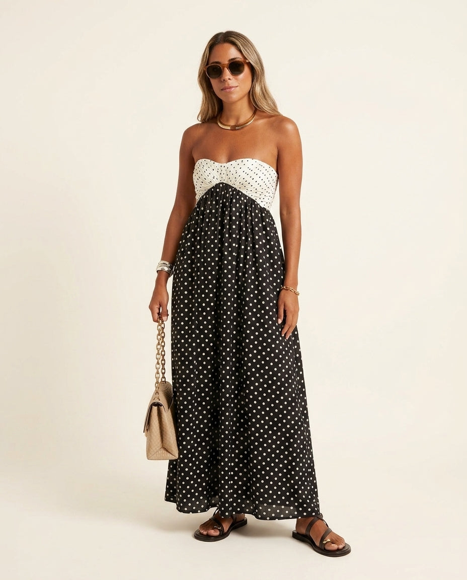 Black Velvet Resort Printed Maxi Dress Black Maxi Dress with Asymmetric silhouette and Textured texture, side or back garment view for Resort Wear, Evening in Amalfi, Euro Chic Premium by Massicos