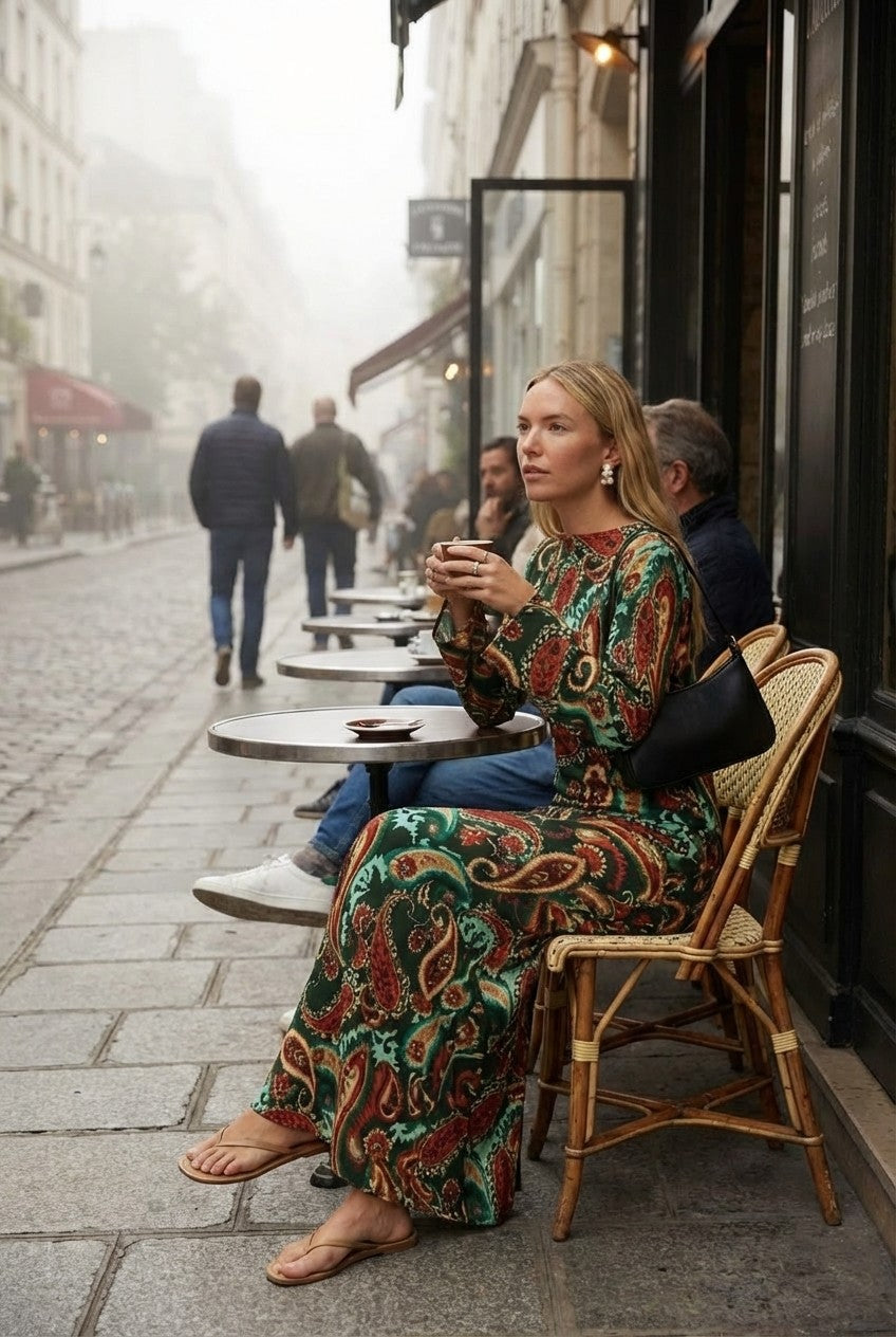 Emerald Paisley Reverie Dress