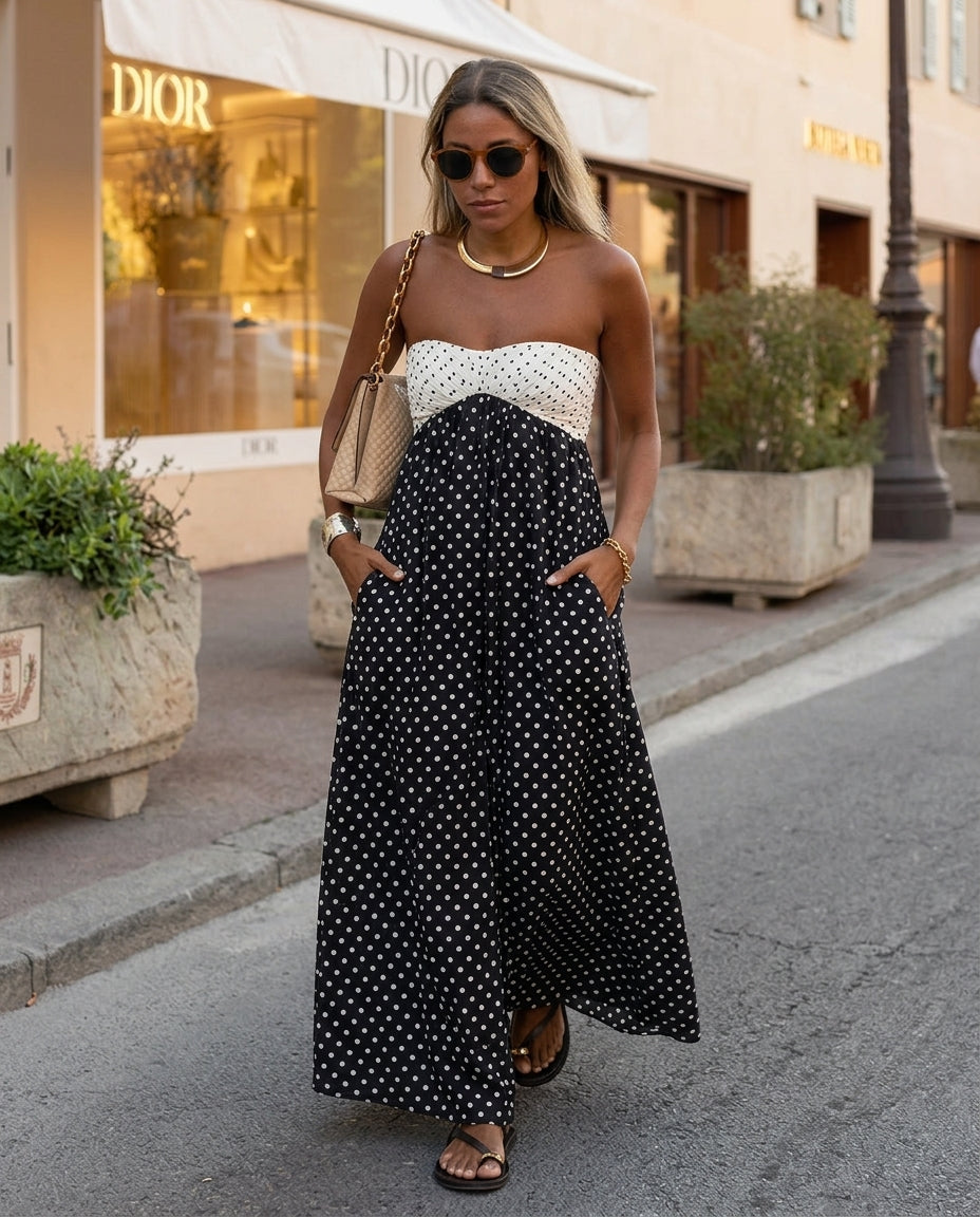 Black Velvet Resort Printed Maxi Dress Black Maxi Dress with Asymmetric silhouette and Textured texture, fabric and construction detail for Resort Wear, Evening in Amalfi, Euro Chic Premium by Massicos