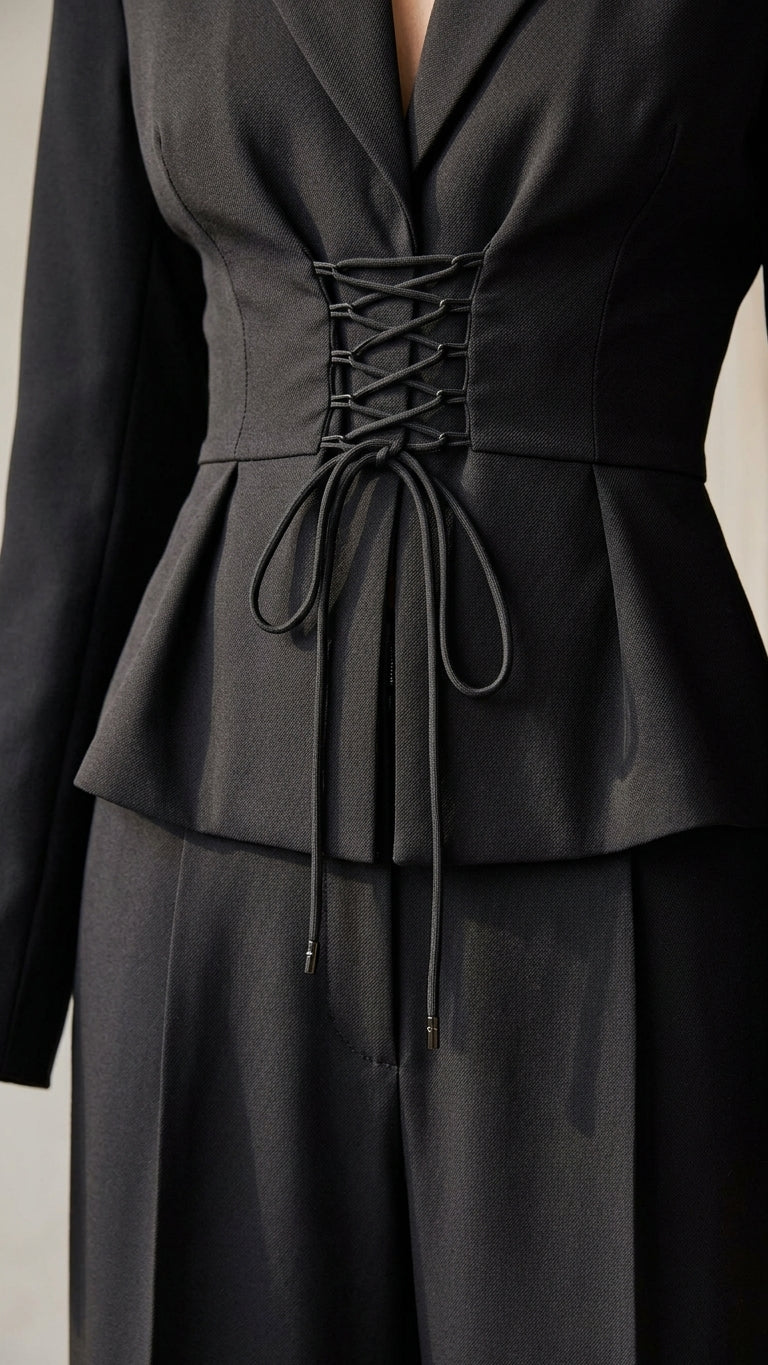 Black Bloom Wedding Guest Textured Jumpsuit Black Jumpsuit with Wide-Leg silhouette and Textured texture, additional styling view for Wedding Guest, a cafe plan, Fall current summer selling first with a light late-summer/pre-fall accent: make it wearable by Massicos