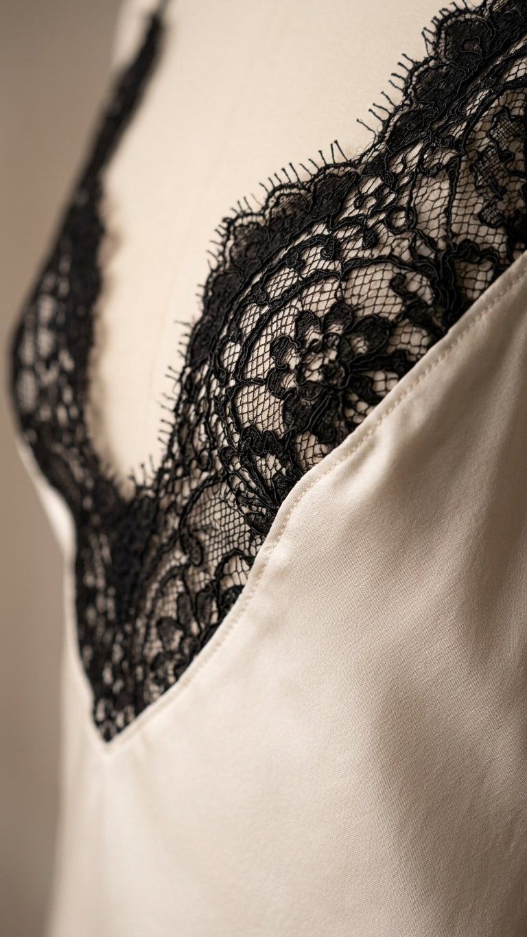 Ivory Whisper Summer Lace Romper Ivory Romper with Relaxed Fit silhouette and Satin texture, additional styling view for Vacation Night, an estate dinner at golden hour, US East / Hamptons Elite by Massicos