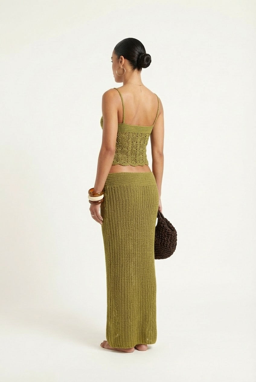 Olive Whisper Knit Set