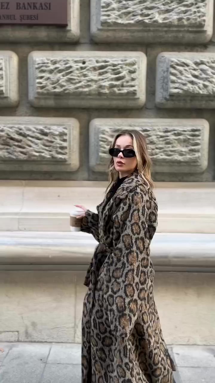 Callistari Designer leopard print coat